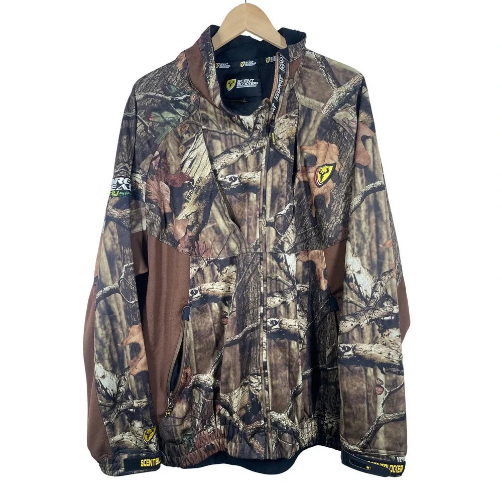 ScentBlocker Dream Season Mossy Oak Camo Hunting Jacket Mens XL Full Zip Carbon